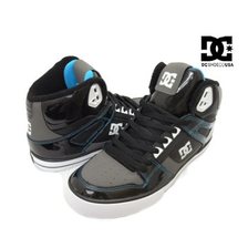 DC SHOES MEN'S SPARTAN HIGH WC BLACK/TURQUOISE/BLACK (BQK) 302523 BQK画像