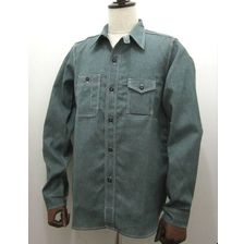 THE REAL McCOY'S JOE McCOY DOUBLE DIAMOND TWIST CHAMBRAY SHIIRTS Lot.409 MS12123画像