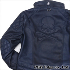 NEIGHBORHOOD x mastermind JAPAN サンダーボルト レザー ライダースジャケット THUNDERBOLT NAVY画像