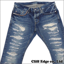 HYSTERIC GLAMOUR クラッシュ デニムパンツ INDIGO画像