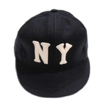 Ebbets Field Flannels LARGE NY WOOL BALL CAP navy画像
