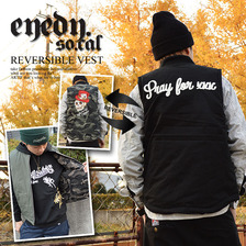 EYEDY REVERSIBLE WORK VEST EYE-JKT1218画像