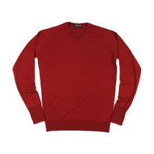 JOHN SMEDLEY L/S PULLOVER V-NECK BOWER画像