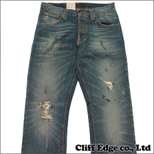 Nudie Jeans AVERAGE JOE ORG GARAGE WORN INDIGO画像