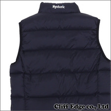 HYSTERIC GLAMOUR ロゴ刺繍 ダウンベスト BLACK画像