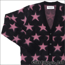 WACKOMARIA STAR モヘアカーディガン BLACKxPINK画像