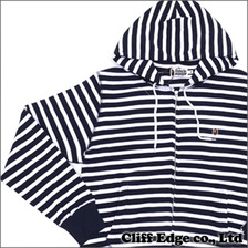 A BATHING APE HOOP THERMAL ZIP HOODIE NAVY画像