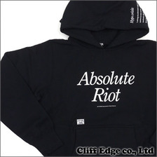 FORTY PERCENT AGAINST RIGHTS ABUSOLUTE RIOT プルオーバーパーカーBLACK画像