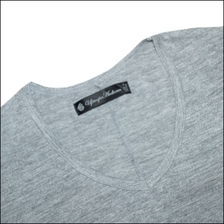 Audience AUD1144 ガラガラ紡 Vネック L/S Tee画像