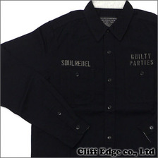 WACKOMARIA CHAMBRAY L/S 1 SHIRT BLACK画像