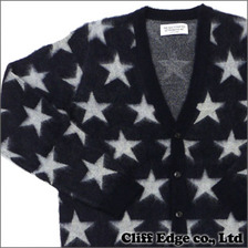 WACKOMARIA STAR MOHAIR KNIT CARDIGAN NVYxWHT STAR画像