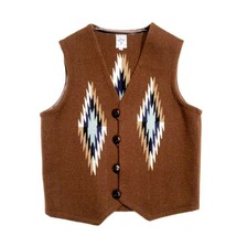 Ortega's REGULAR FRONT WOVEN VEST MEDIUM BROWN size 38画像