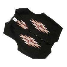 Ortega's REGULAR FRONT WOVEN VEST BLACK size 40画像
