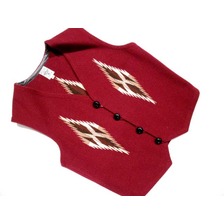 Ortega's REGULAR FRONT WOVEN VEST DARK MAROON size 42画像