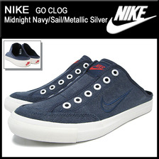 NIKE GO CLOG Midnight Navy/Sail/Metallic Silver 511317-410画像