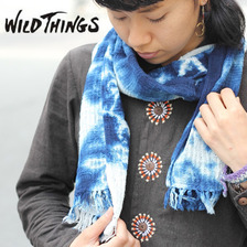 WILDTHINGS INDIGO TIE DYE SCARF 13SSWT074画像