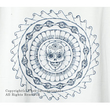 REMI RELIEF &times;Tyler Warren インディゴ刺繍タイラースカル スペシャル加工Tシャツ RN13129063画像