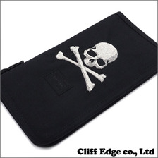 mastermind JAPAN &times; PORTER スカル刺繍 パスポートケース BLACK画像