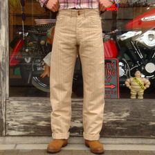 SUGAR CANE 11oz.H/C 68/32 NATURAL STRIPE HACENDADO TROUSERS SC41165画像