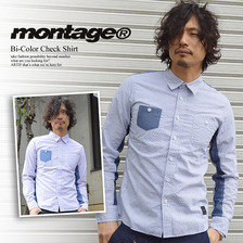 montage Bi-Color Check Shirt 0831402画像