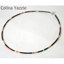 Colina Yazzie Beads Choker Baby Olive画像