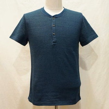 THE FLAT HEAD TEH-00W ヘンリーネック半袖Tシャツ無地画像