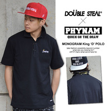 DOUBLE STEAL &times;PHYNAM モノグラムバンダナ 鹿の子ポロシャツ 931-26004画像