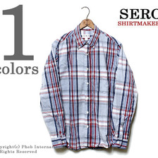 SERO カナダ製ソクタスチェックボタンダウンシャツ SERO-001SK画像