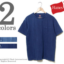Hanes インディゴ クルーネックポケットTシャツ H3-Z301画像