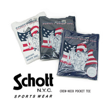 Schott クルーネック ポケットT 3133035画像