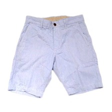 GROWN & SEWN INDEPENDENT PINCORD SLIM SHORTS/blue画像