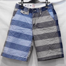 SAMURAI JEANS サムライ飛行機倶楽部 SFSP13-01 クレイジーボーダーショーツ 太ボーダー画像