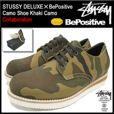 STUSSY &times;BePositive Camo Shoe Khaki Camo DELUXE 438062画像