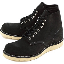 REDWING #8174 CLASSIC WORK BOOTS Round Toe BLACK ABILENE ROUGHOUT画像