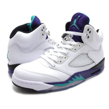 NIKE AIR JORDAN 5 RETRO WHITE/NEW EMERALD-GRP ICE-BLK 136027-108画像