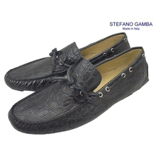 STEFANO GAMBA 5011 COCCO BLU (NAVY CROCO) Made in Italy画像