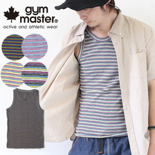 gym master オーガニックコットン ボーダー タンクトップ G633535A画像