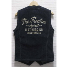 THE FLAT HEAD DV-02WSP2 デニムベスト刺繍入りモデル2画像