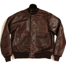 AeroLeather A-1 Oil Pull Horsehide Brown画像
