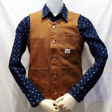 THE FLAT HEAD DV-03W ドビーワークベスト03W画像