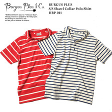 BURGUS PLUS Shawl Collar Border Polo shirt HBP-011画像