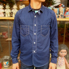 THE REAL McCOY'S JOE McCOY DOUBLE DIAMOND WABASH STRIPE SHIRTS Lot.416W MS13021画像