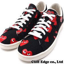 PLAY COMME des GARCONS x CONVERSE Heart Print Pro Leather Low BLACK画像