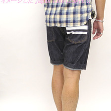 MOMOTARO JEANS 10oz.特濃セルヴィッチ 出陣スリムショーツ H0805SP画像