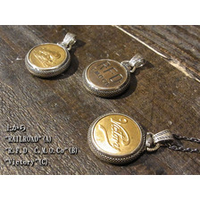 Button Works &times; LARRY SMITH ワークボタン ネックレス画像