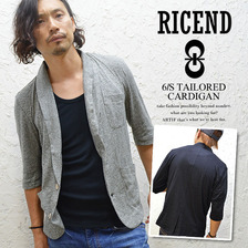 RICEND 6分袖 テーラード カーディガン 632-7006画像