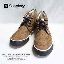 Subciety FOOT WEAR -CHAKKA BOOTS- BROWN/PAISLEY COK109画像