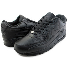 NIKE AIR MAX 90 LEATHER blk/blk 302519-001画像
