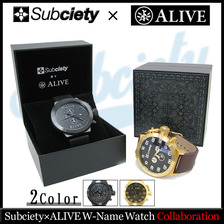 Subciety &times;ALIVE W-Name Watch COA166画像