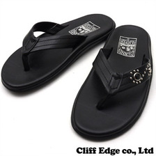 ISLAND SLIPPER スタッズサンダル BLACK画像